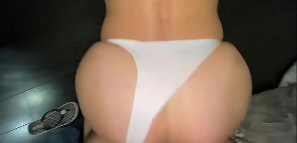  Mom in white thong gets a dick in her pussy